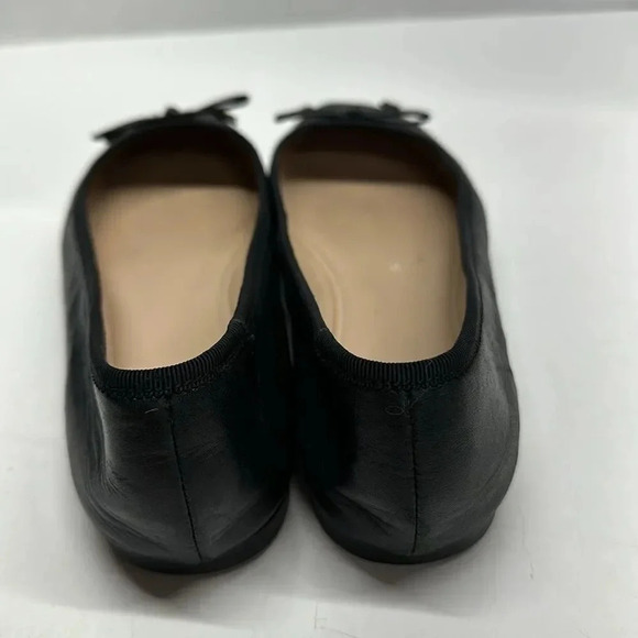 Tory Burch Laila Driver Nappa Leather Grosgrain Ballet Flats Shoes Black 8.5 - Picture 3 of 12